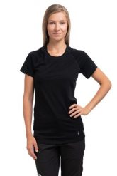 Koszulka trekkingowa damska Merino 150 Baselayer SS Women. Czarne t-shirty damskie Smartwool, s, bez wzorów, z nylonu, bez kołnierzyka. Za 339.99 zł.