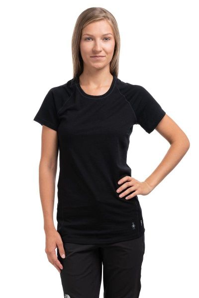 Koszulka trekkingowa damska Merino 150 Baselayer SS Women. Czarne t-shirty damskie Smartwool, s, bez wzorów, z materiału, bez kołnierzyka. Za 339.99 zł.