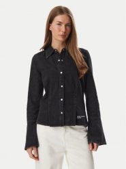 Karl Lagerfeld Jeans Koszula jeansowa B4W11007 Czarny Slim Fit. Czarne koszule damskie Karl Lagerfeld Jeans, l, bez wzorów, z bawełny, bez kołnierzyka, bez ramiączek. Za 549.99 zł.