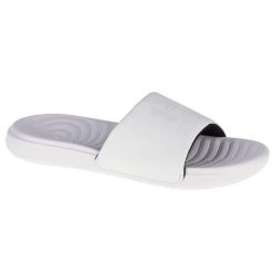 Klapki damskie Under Armour Ansa Fixed Slides. Białe klapki damskie Under Armour, bez wzorów, z materiału, bez obcasa. Za 203.00 zł.