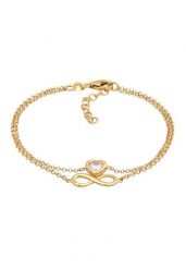Elli Damski warstwowy Infinity Serce z kryształem cyrkonii w srebrze próby 925 Sterling Silver Bransoletki 1 ct. Szare bransoletki damskie Elli, srebrne. Za 332.59 zł.