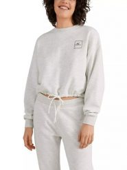 Bluza damska O'Neill Cube Crew. Szare bluzy sportowe damskie O'neill, m, bez wzorów, z bawełny, bez ramiączek, długie, bez kaptura. Za 199.00 zł.