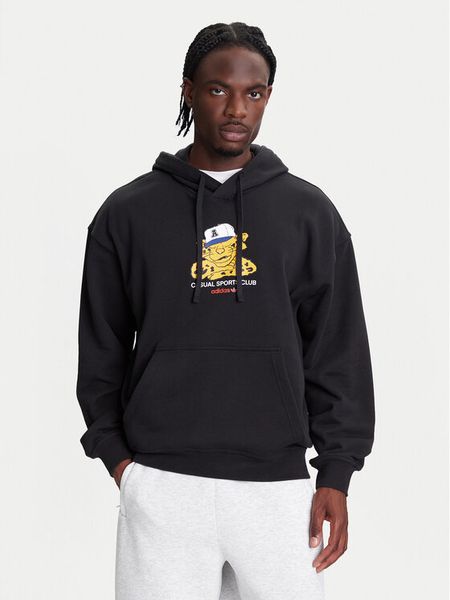 Adidas Bluza Wabash JW0166 Czarny Loose Fit. Czarne bluzy bez kaptura męskie Adidas, m, z bawełny. Za 219.99 zł.