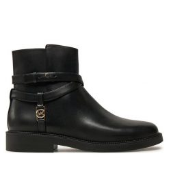 Botki MICHAEL Michael Kors. Czarne botki damskie MICHAEL Michael Kors, bez obcasa, na płaskiej podeszwie, bez zapięcia. Za 769.99 zł.
