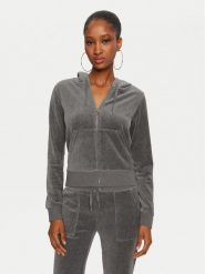 Juicy Couture Bluza Robertson JCAP176 Szary Slim Fit. Szare bluzy bez kaptura damskie Juicy Couture, xxs, z syntetyku. Za 419.99 zł.