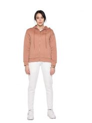 Bluza damska Leone 1947 Apparel z kapturem i zamkiem z dzianiny na zimę. Brązowe bluzy z kapturem damskie LEONE 1947 APPAREL, na zimę, xl, z dzianiny. Za 328.38 zł.