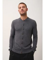 Just Cashmere Kaszmirowy kardigan "Anais" w kolorze antracytowym rozmiar: M. Czarne kardigany męskie Just Cashmere, m, bez wzorów, z kaszmiru, bez kołnierzyka. Za 456.99 zł.