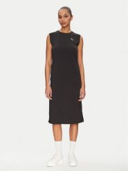 Puma Sukienka codzienna Ess 685643 Czarny Slim Fit. Czarne sukienki damskie Puma, na co dzień, s, bez wzorów, z bawełny, bez kołnierzyka, bez ramiączek, proste. Za 109.99 zł.
