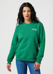 LEE DAMSKA BLUZA REGULAR SWEAT VERDANT GREEN 112356509 W6S6014320. Zielone bluzy bez kaptura damskie Lee, s. Za 199.99 zł.