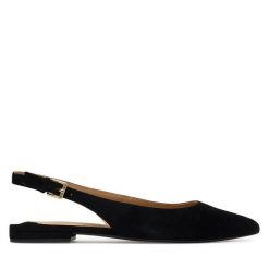 Sandały LAUREN RALPH LAUREN. Czarne sandały damskie Lauren Ralph Lauren, bez wzorów, bez obcasa, na płaskiej podeszwie. Za 409.99 zł.