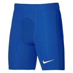 Męskie Spodenki Kompresyjne Pro Strike DriFIT. Niebieskie szorty męskie Nike, z elastanu, bez kołnierzyka. Za 154.99 zł.