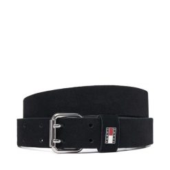 Pasek Tommy Jeans. Czarne paski damskie Tommy Jeans, bez wzorów, z jeansu. Za 189.99 zł.