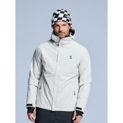 Kurtka narciarska męska – Arctic 2L ocieplana – Stone. Białe kurtki męskie POEDERBAAS, na zimę, l, bez wzorów, z poliesteru, sportowe, bez kaptura. Za 915.52 zł.