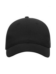 Clique Active Cap – 6-panelowa czapka wentylowana, czarna. Czarne czapki męskie CLIQUE, bez wzorów, z elastanu, sportowe. Za 87.46 zł.