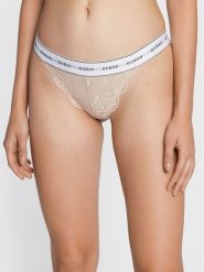 Guess Figi brazylijskie Belle O97E01 KBBT0 Beżowy. Brązowe figi damskie Guess, l, z aplikacjami, z syntetyku. Za 69.99 zł.