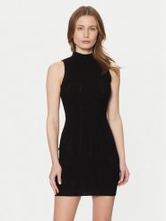 Marciano Guess Sukienka dzianinowa 5RGK08 5810Z Czarny Bodycon Fit. Czarne sukienki damskie Marciano Guess, z aplikacjami, z dzianiny, bez kołnierzyka, bez ramiączek, bodycon. Za 469.99 zł.