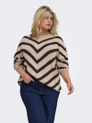 ONLY Carmakoma Sweter w kolorze beżowym rozmiar: XS-40/42. Brązowe swetry klasyczne damskie Only Carmakoma, xs, bez kołnierzyka. Za 115.95 zł.