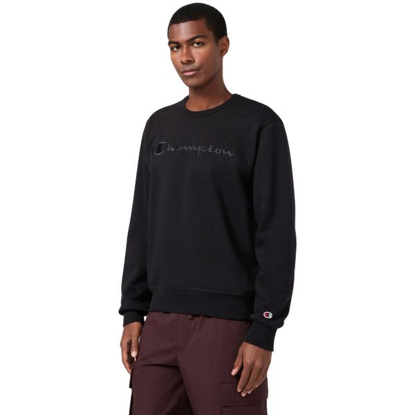 Bluza męska Champion Crewneck Sweatshirt czarna 220272 KK001. Czarne bluzy bez kaptura męskie CHAMPION, m, z bawełny. Za 179.00 zł.