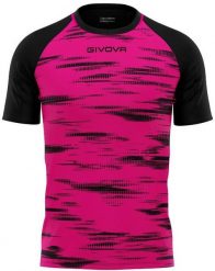 Koszulka sportowa Givova Pixel Fuxia-czarny Róż. Czarne bluzki sportowe damskie Givova, m, z dzianiny, bez kołnierzyka, bez ramiączek. Za 69.61 zł.