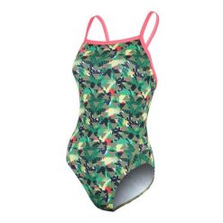 Strój pływacki jednoczęściowy damski ZONE3 High Jazz 3.0 Strap Back. Zielone stroje jednoczęściowe damskie ZONE3, xs, bez wzorów. Za 139.99 zł.