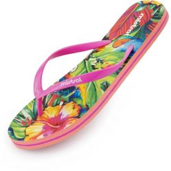 Damskie Klapki Japonki Mistral Multiflower Różowe. Brązowe klapki damskie Mistral, bez wzorów, bez obcasa. Za 128.99 zł.