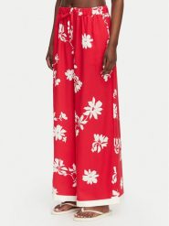 Seafolly Spodnie materiałowe Mayflower 55737-PA Czerwony Wide Leg. Czerwone spodnie materiałowe damskie Seafolly, bez wzorów, z materiału. Za 514.99 zł.