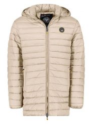 Geographical Norway Płaszcz pikowany "Amigomap" w kolorze beżowym rozmiar: S. Brązowe płaszcze męskie Geographical Norway, s, bez wzorów. Za 138.87 zł.