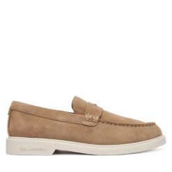 Półbuty KARL LAGERFELD. Brązowe półbuty męskie Karl Lagerfeld, bez zapięcia. Za 879.99 zł.