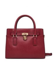 MICHAEL Michael Kors Torebka Hamilton 30T6GNXS1L Czerwony. Czerwone torebki klasyczne damskie MICHAEL Michael Kors, bez wzorów, ze skóry, bez dodatków. Za 1,239.00 zł.