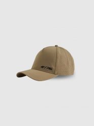 4F Czapka z daszkiem strapback uniseks 4F x Robert Lewandowski - beżowa L/XL (60cm). Brązowe czapki męskie 4f, bez wzorów, z syntetyku, biznesowe. Za 89.99 zł.