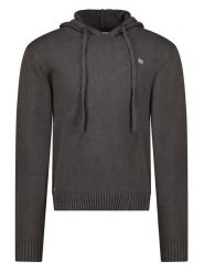 Geographical Norway Sweter "Flicker" w kolorze antracytowym rozmiar: L. Czarne swetry męskie Geographical Norway, l, bez wzorów, z bawełny, bez kołnierzyka. Za 147.91 zł.