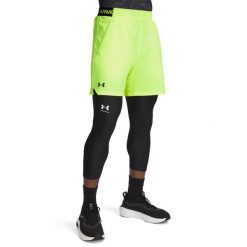 Spodenki Męskie Sportowe Under Armour Vanish Woven 6in Shorts. Czarne szorty męskie Under Armour, m, z materiału, na fitness i siłownię. Za 149.99 zł.