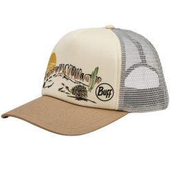 Czapka z daszkiem dla dorosłych Buff Trucker Cap. Białe czapki z daszkiem damskie Buff, bez wzorów. Za 83.90 zł.