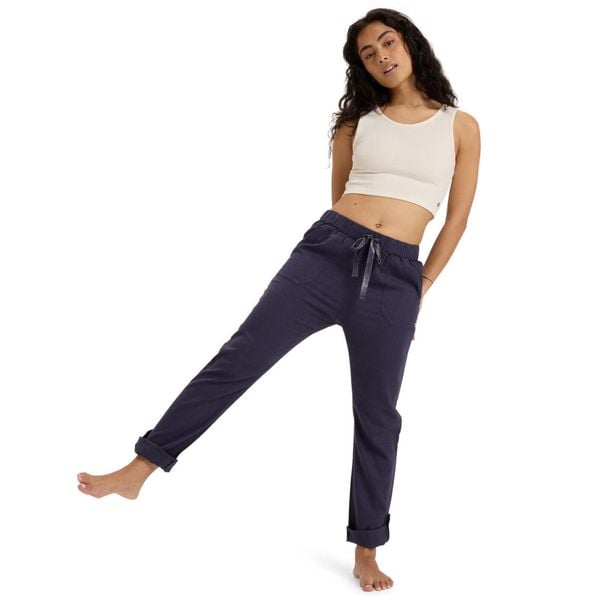 Spodnie cargo dla Kobiety ON THE SEASHORE. Niebieskie spodnie dresowe damskie Roxy, na lato, m, bez wzorów, ze lnu. Za 252.95 zł.