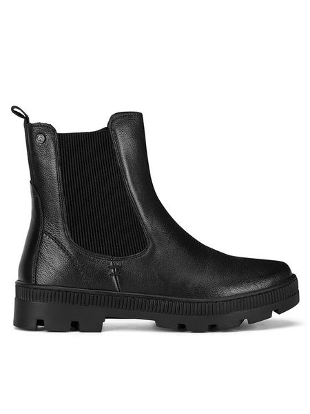 Lasocki Botki WI23-PUSZAN-23 Czarny. Czarne botki damskie Lasocki, ze skóry, bez obcasa, na płaskiej podeszwie, bez zapięcia. Za 239.99 zł.