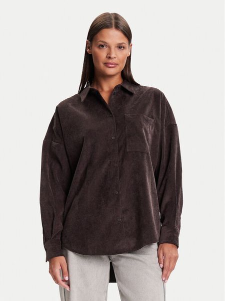 Vero Moda Koszula Sanne 10317194 Brązowy Oversize. Brązowe koszule damskie Vero Moda, xs, bez wzorów, z syntetyku, bez kołnierzyka, bez ramiączek. Za 119.99 zł.