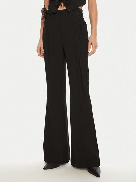 ROTATE Spodnie materiałowe 113592 Czarny Regular Fit. Czarne spodnie materiałowe damskie ROTATE, bez wzorów, z materiału. Za 619.99 zł.