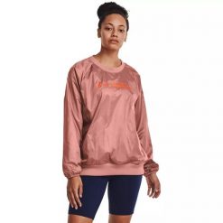 Bluza damska Under Armour Recover Woven Shine Crew. Brązowe bluzy bez kaptura damskie Under Armour. Za 89.99 zł.