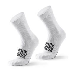 Skarpetki sportowe na rower do biegania. Białe skarpetki męskie ROCKBROS, bez wzorów, z dzianiny. Za 54.99 zł.