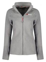 Geographical Norway Kurtka polarowa "Tug" w kolorze jasnoszarym rozmiar: L. Szare kurtki damskie Geographical Norway, l, bez wzorów, z polaru, bez kaptura. Za 69.91 zł.