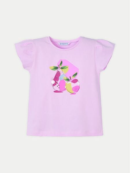 Mayoral T-Shirt 3015 Różowy Regular Fit. Czerwone koszulki dziewczęce Mayoral, bez wzorów, z bawełny, bez ramiączek. Za 49.99 zł.