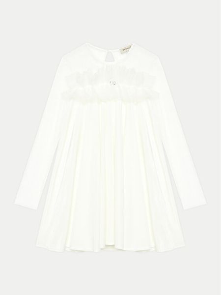TWINSET Sukienka elegancka 242GJ2101 Biały Regular Fit. Białe sukienki dziewczęce Twinset, bez wzorów, z syntetyku, bez ramiączek. Za 319.99 zł.
