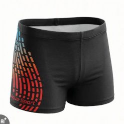 Kąpielówki męskie bokserki na basen spodenki pływackie Aqua-Sport Cosmo II Wave. Czarne kąpielówki męskie AQUA-SPORT, m, bez wzorów, z elastanu, na fitness i siłownię. Za 36.98 zł.