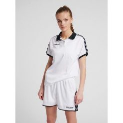Damska koszulka polo Hummel hmlAUTHENTIC Functional. Białe bluzki damskie HUMMEL, l, bez wzorów, eleganckie, bez kołnierzyka, bez ramiączek. W wyprzedaży za 150.50 zł.