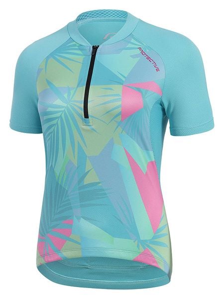 Protective Koszulka kolarska "Berry Island" w kolorze turkusowym rozmiar: 40. Niebieskie bluzki sportowe damskie Protective, s, z materiału, bez kołnierzyka, bez ramiączek. Za 146.45 zł.