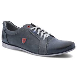 Niebieskie Półbuty Avanti Męskie Wygodne Obuwie. Niebieskie buty wizytowe męskie Avanti, z denimu, bez zapięcia. Za 159.00 zł.