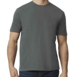 Koszulka Softstyle EZ Unisex Dla Dorosłych. Niebieskie bluzki damskie Gildan, m, bez wzorów, sportowe, bez kołnierzyka, bez ramiączek. Za 37.99 zł.