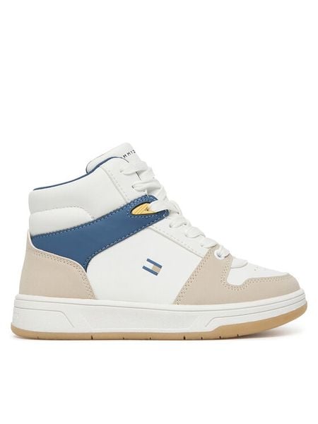 Tommy Hilfiger Sneakersy High Top Lace Up T3X9-34364-1269 M Biały. Białe buty sportowe chłopięce Tommy Hilfiger, bez wzorów, ze skóry, bez zapięcia. Za 409.99 zł.