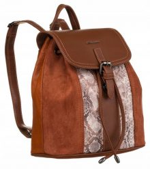 Plecak damski David Jones 6885-2 j. brązowy. Brązowe plecaki damskie David Jones, bez wzorów, ze skóry. Za 169.99 zł.