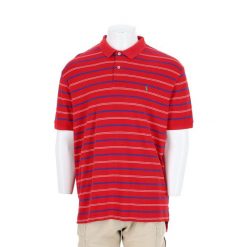 Second life - Polo Ralph Lauren koszulka męska z krótkim rękawem - Jak nowy. Czerwone koszulki polo męskie Ralph Lauren, l, bez wzorów, z materiału, bez ramiączek. Za 127.76 zł.